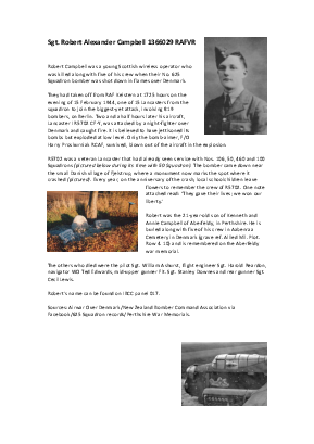 A preview of a PDF biography for Campbell, Robert Alexander